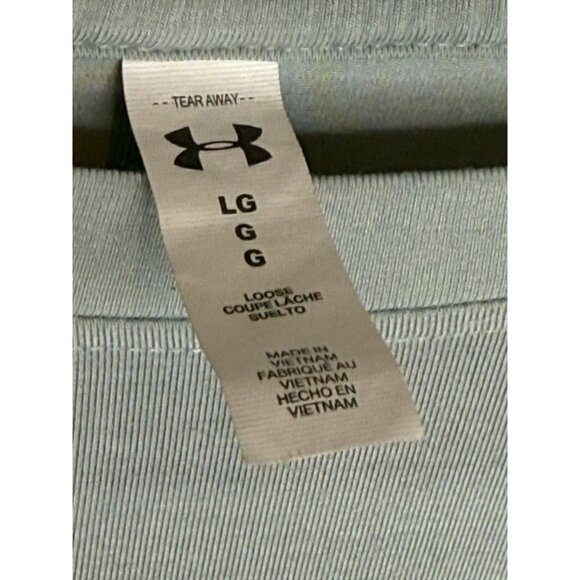 Under Armour L Sage Gray Cutout Back Long Sleeve Yoga Top - Picture 6 of 12